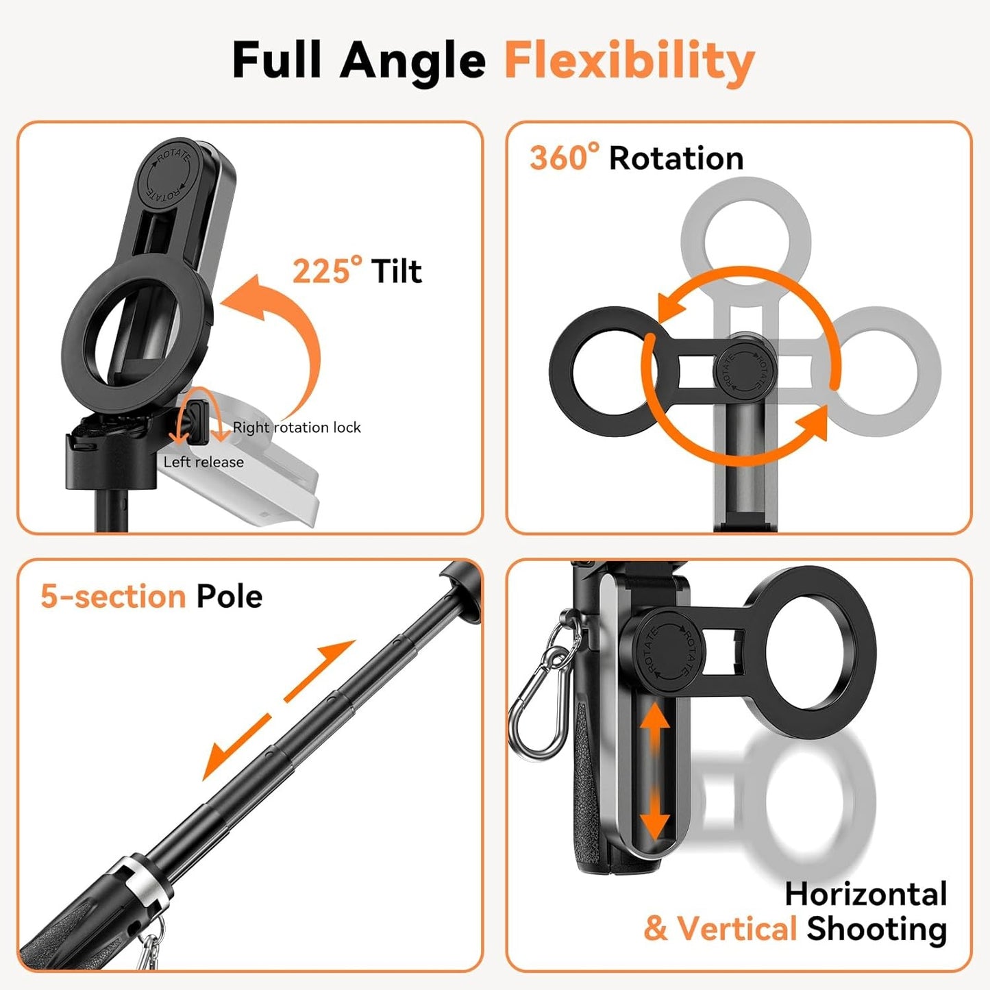 TechBuddy™ Mini 4-in-1 Magnetic Selfie Tripod